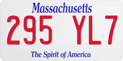 MA license plate 295YL7