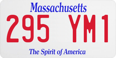 MA license plate 295YM1