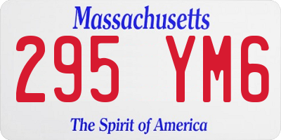 MA license plate 295YM6