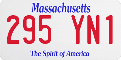 MA license plate 295YN1