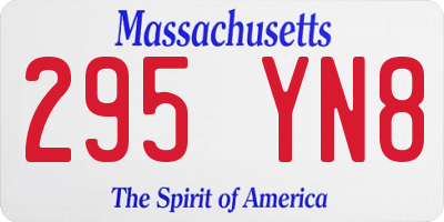 MA license plate 295YN8
