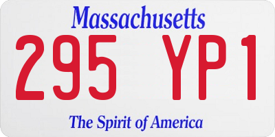 MA license plate 295YP1