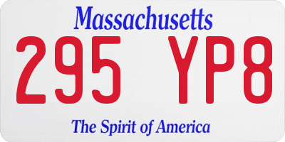 MA license plate 295YP8