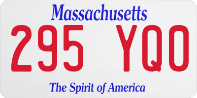 MA license plate 295YQ0