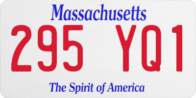 MA license plate 295YQ1