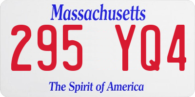 MA license plate 295YQ4