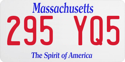 MA license plate 295YQ5