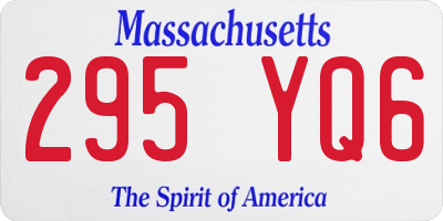 MA license plate 295YQ6