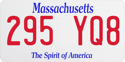 MA license plate 295YQ8
