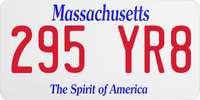 MA license plate 295YR8