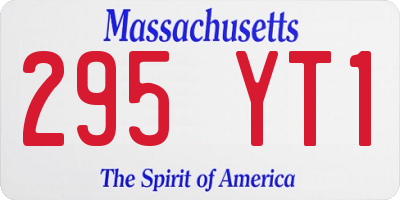 MA license plate 295YT1