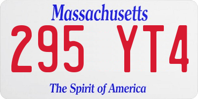 MA license plate 295YT4