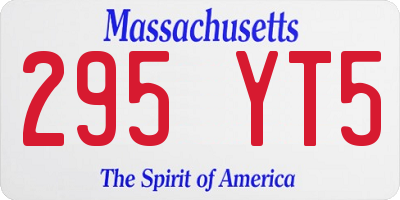 MA license plate 295YT5