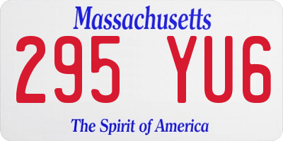 MA license plate 295YU6