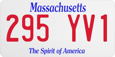 MA license plate 295YV1