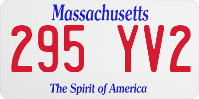 MA license plate 295YV2