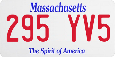 MA license plate 295YV5