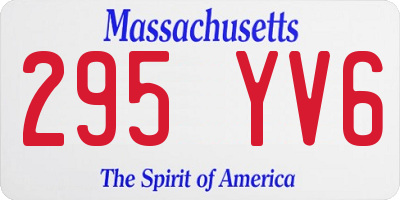 MA license plate 295YV6