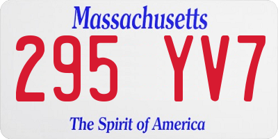 MA license plate 295YV7