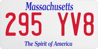 MA license plate 295YV8