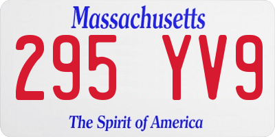 MA license plate 295YV9