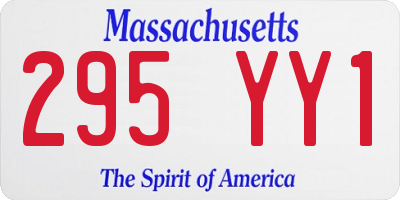 MA license plate 295YY1