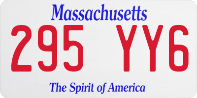 MA license plate 295YY6