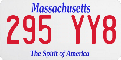 MA license plate 295YY8