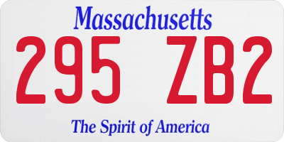 MA license plate 295ZB2