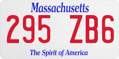 MA license plate 295ZB6