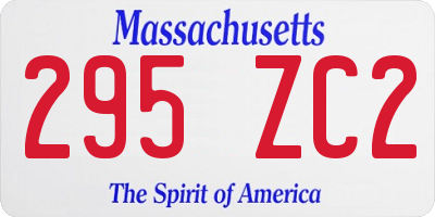 MA license plate 295ZC2