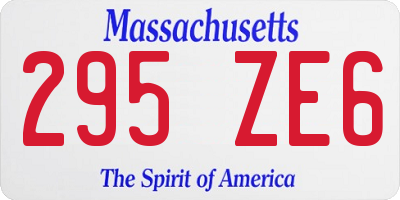 MA license plate 295ZE6