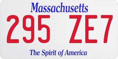 MA license plate 295ZE7