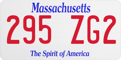 MA license plate 295ZG2