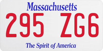 MA license plate 295ZG6