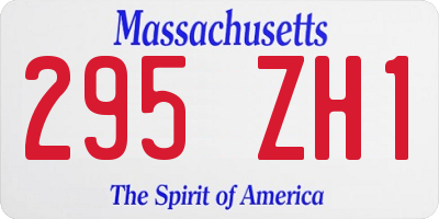 MA license plate 295ZH1