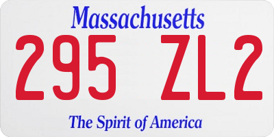MA license plate 295ZL2