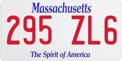MA license plate 295ZL6
