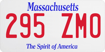 MA license plate 295ZM0