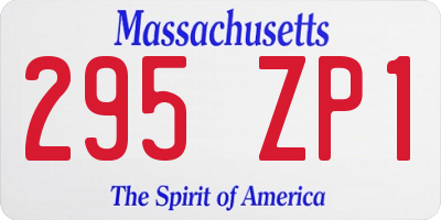 MA license plate 295ZP1