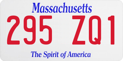 MA license plate 295ZQ1
