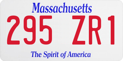 MA license plate 295ZR1