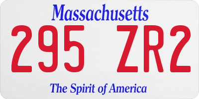 MA license plate 295ZR2