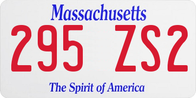 MA license plate 295ZS2