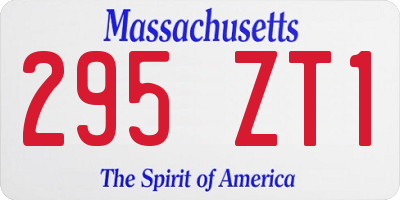 MA license plate 295ZT1