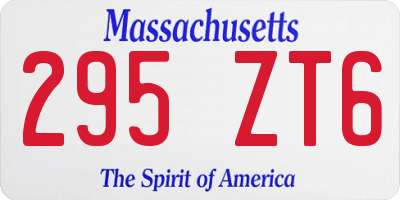 MA license plate 295ZT6