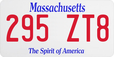 MA license plate 295ZT8