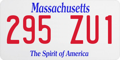 MA license plate 295ZU1