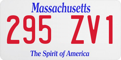 MA license plate 295ZV1