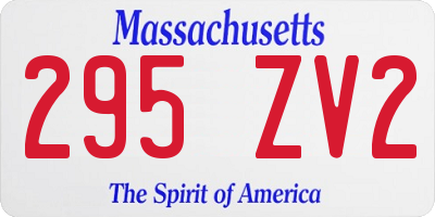 MA license plate 295ZV2